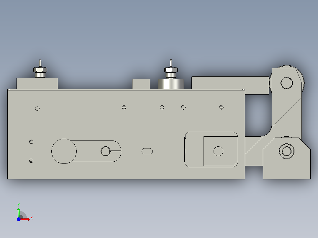 料带自动拉料装置前视图