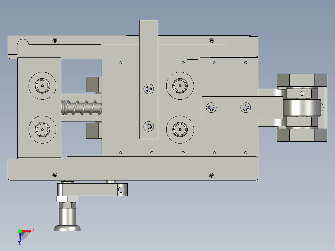 料带自动拉料装置俯视图