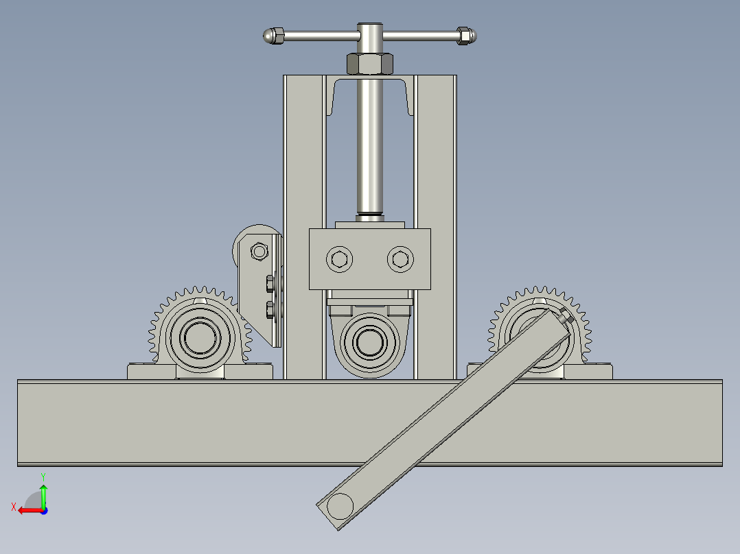 异型钢管生产的折弯设备后视图