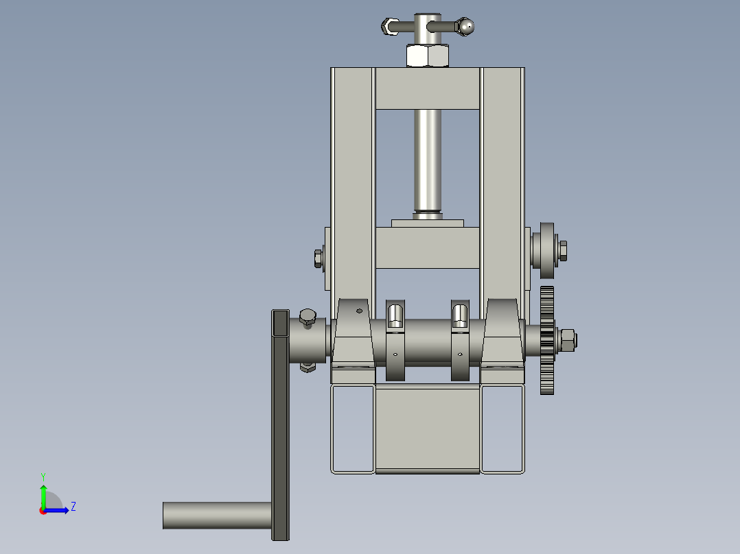 异型钢管生产的折弯设备左视图