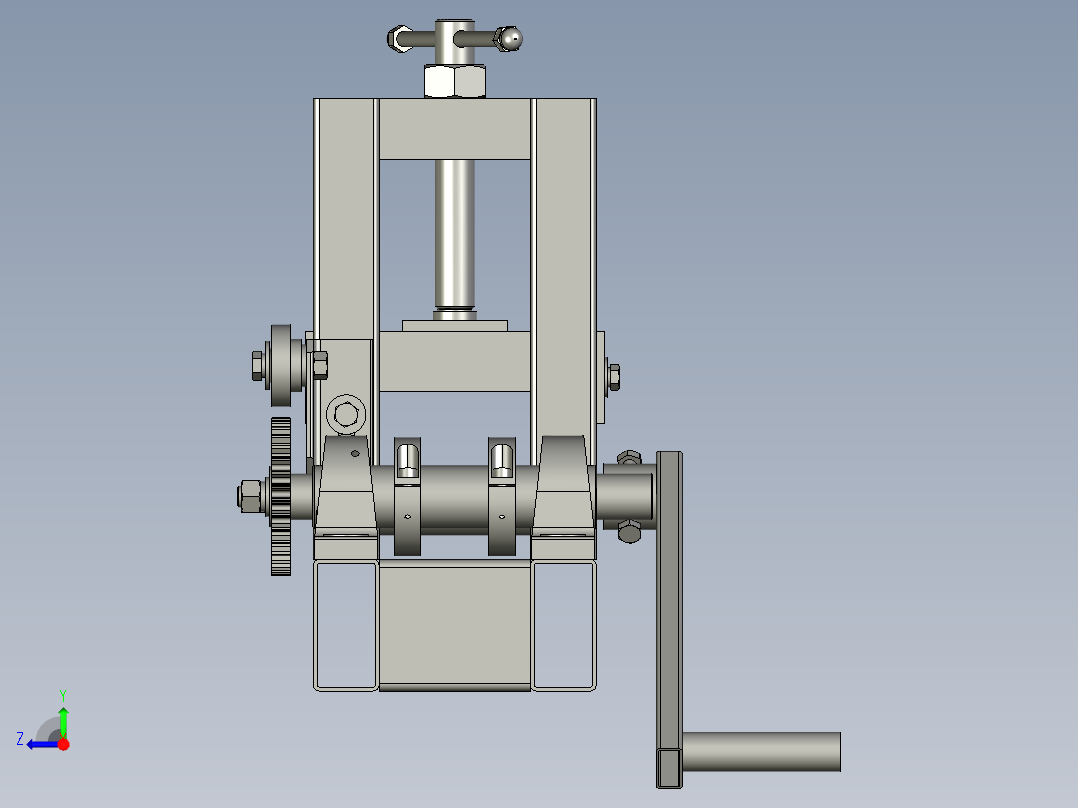 异型钢管生产的折弯设备右视图
