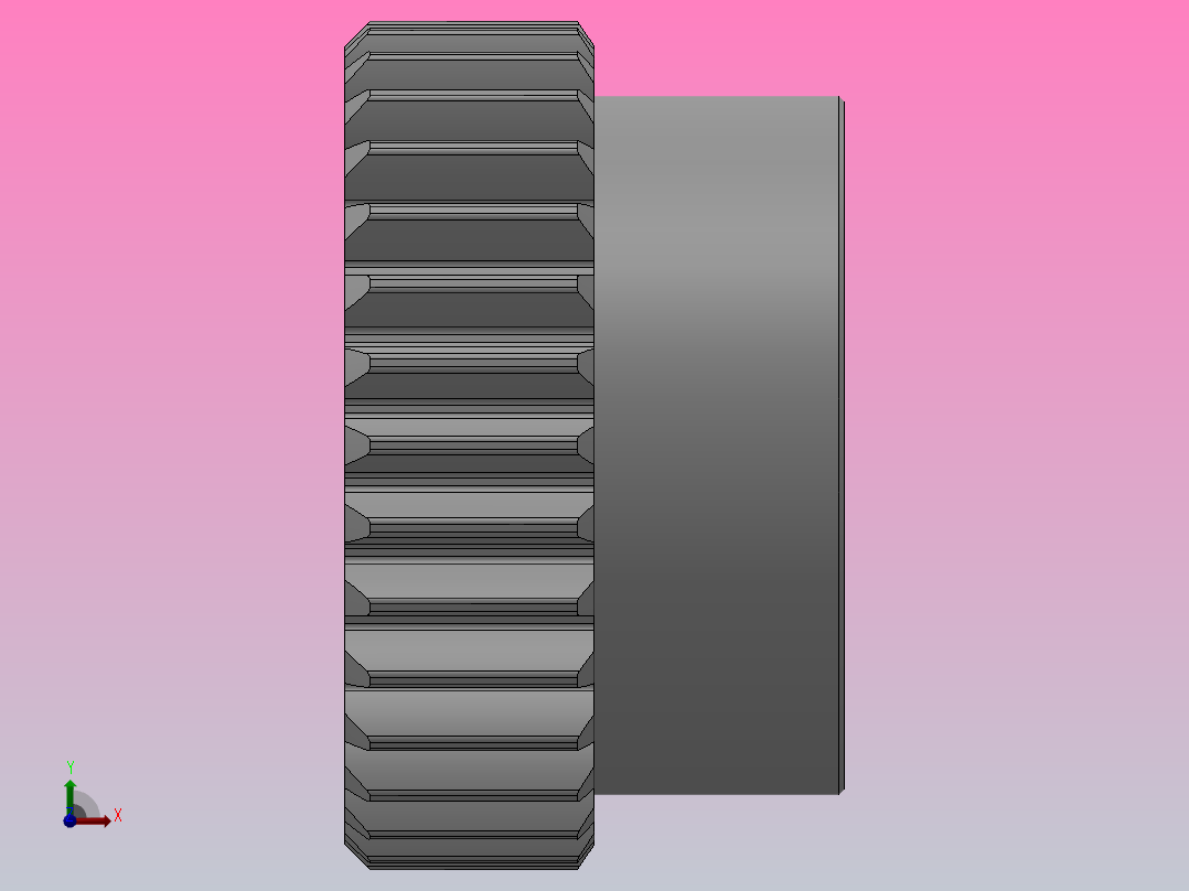 凸缘型模数1直齿轮压力角20°_GSCDC-1-32-10-dc8-A前视图