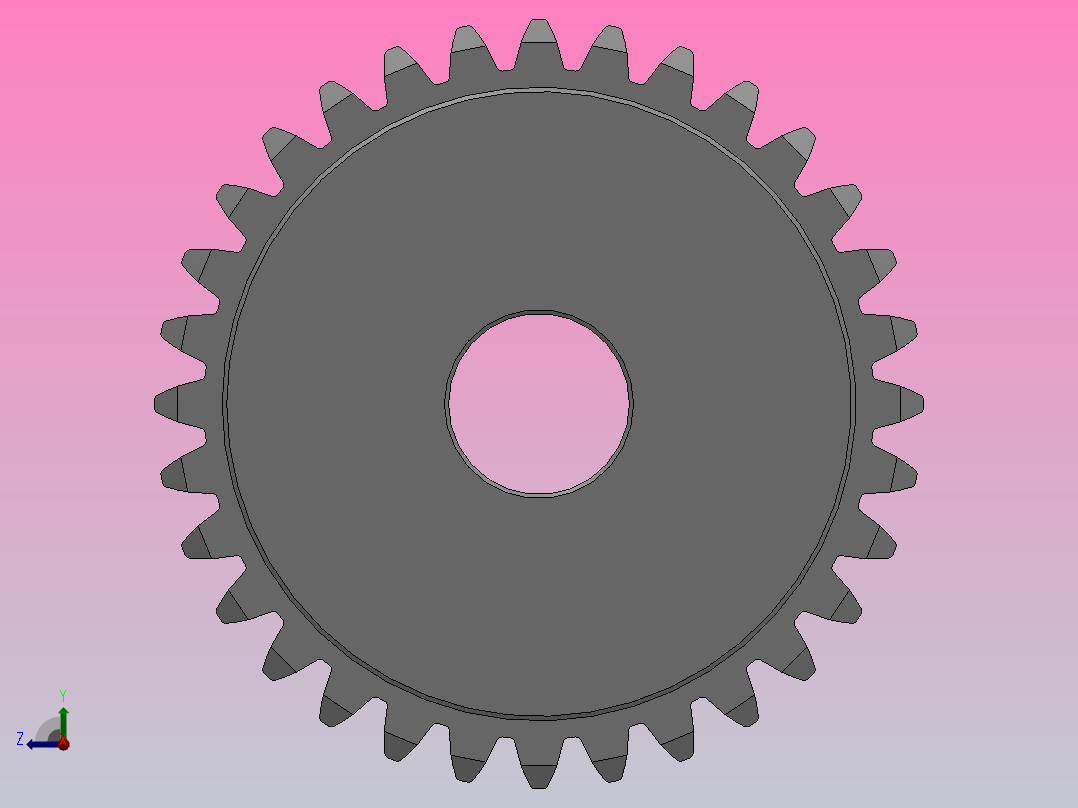凸缘型模数1直齿轮压力角20°_GSCDC-1-32-10-dc8-A右视图
