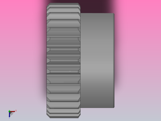凸缘型模数1直齿轮压力角20°_GSCDC-1-32-10-dc8-A俯视缩略图