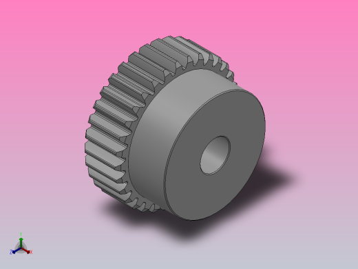 凸缘型模数1直齿轮压力角20°_GSCDC-1-32-10-dc8-A正等轴测缩略图