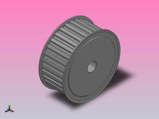 标准型梯形齿同步带轮L型_SLHC-32-150-dc16-A正等轴测缩略图