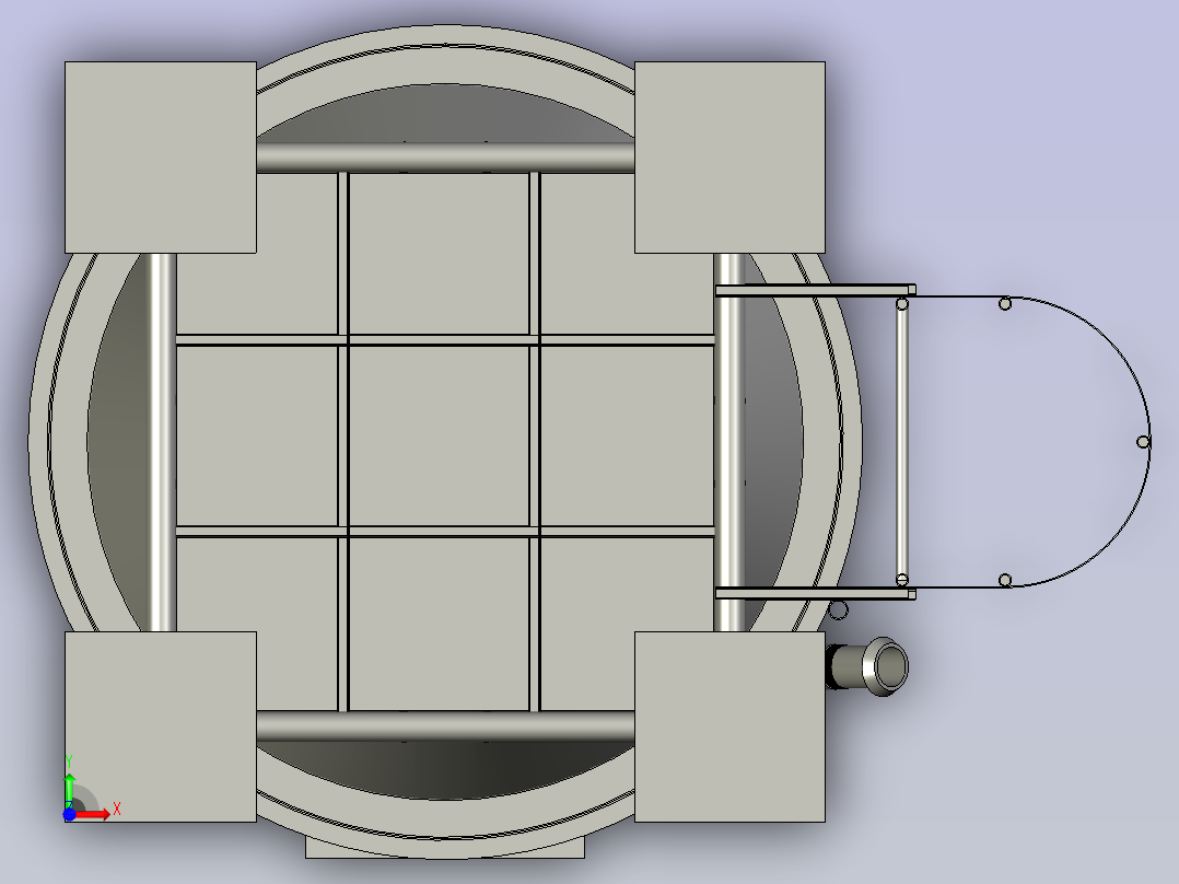 石灰粉纯碱活性炭料仓前视图