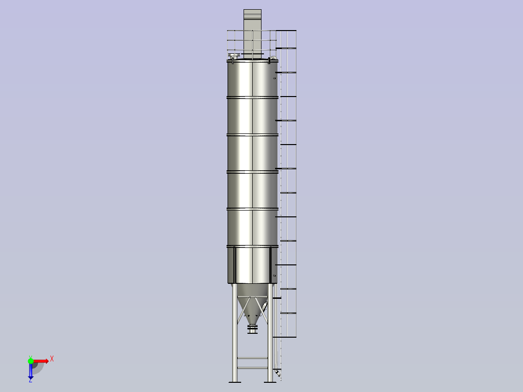 石灰粉纯碱活性炭料仓俯视图