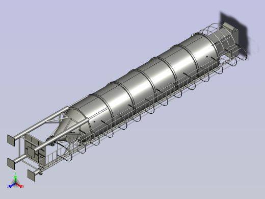 石灰粉纯碱活性炭料仓正等轴测缩略图