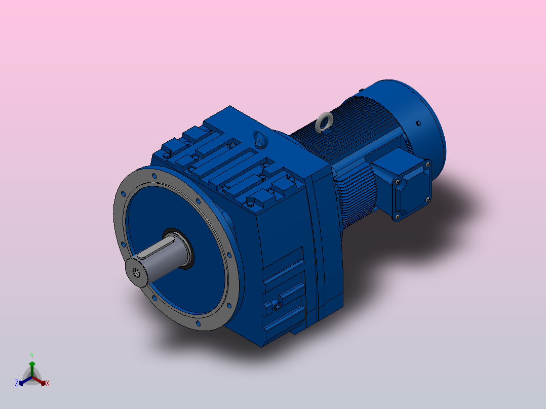 RF167法兰轴伸式安装斜齿轮减速机RF167-Y30-4P-200L-M1-0°-Φ660主视图