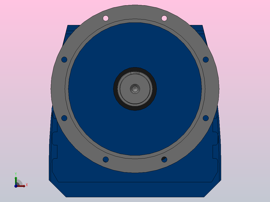 RF167法兰轴伸式安装斜齿轮减速机RF167-Y30-4P-200L-M1-0°-Φ660前视图