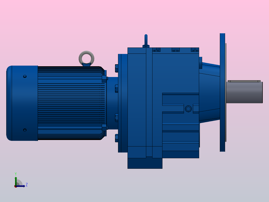 RF167法兰轴伸式安装斜齿轮减速机RF167-Y30-4P-200L-M1-0°-Φ660左视图