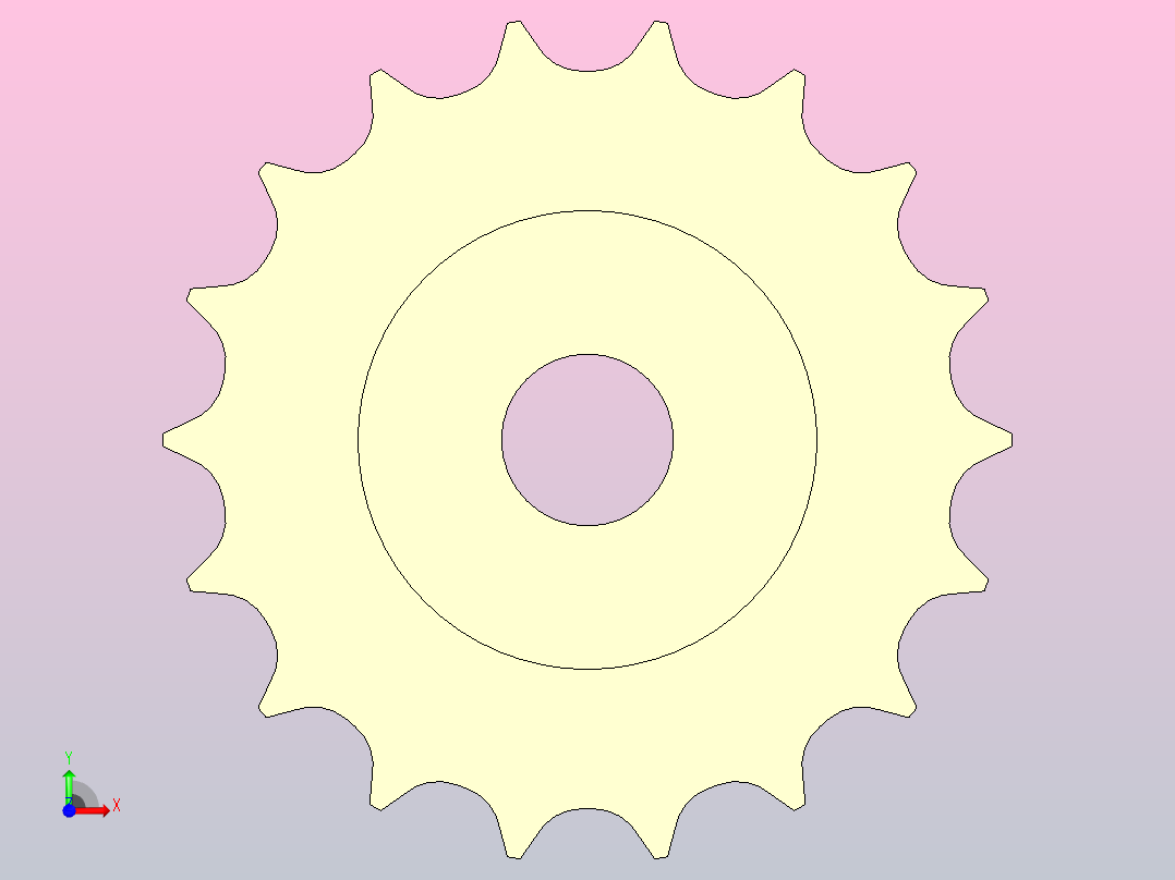 JI 1050-18T-R30-C1机加工被动轮前视图