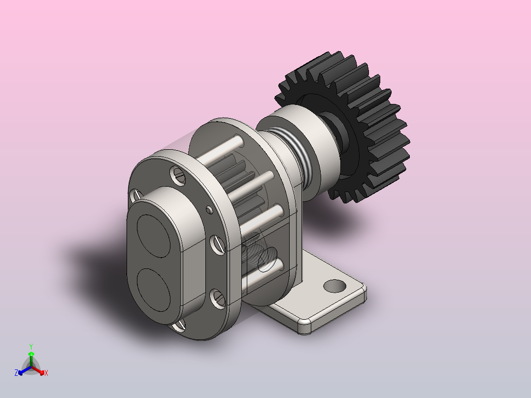 齿轮泵02正等轴测图