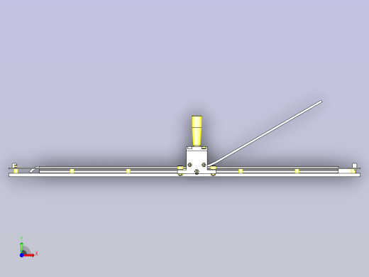 一款长尺寸滑动机构3D图纸前视缩略图