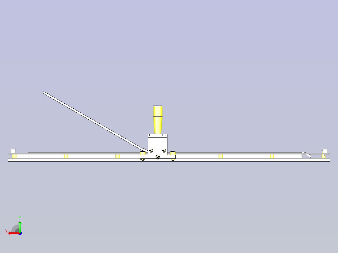 一款长尺寸滑动机构3D图纸后视图