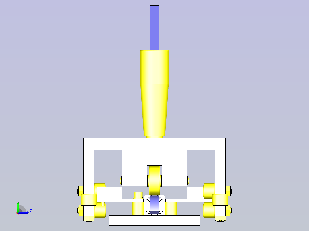 一款长尺寸滑动机构3D图纸左视图