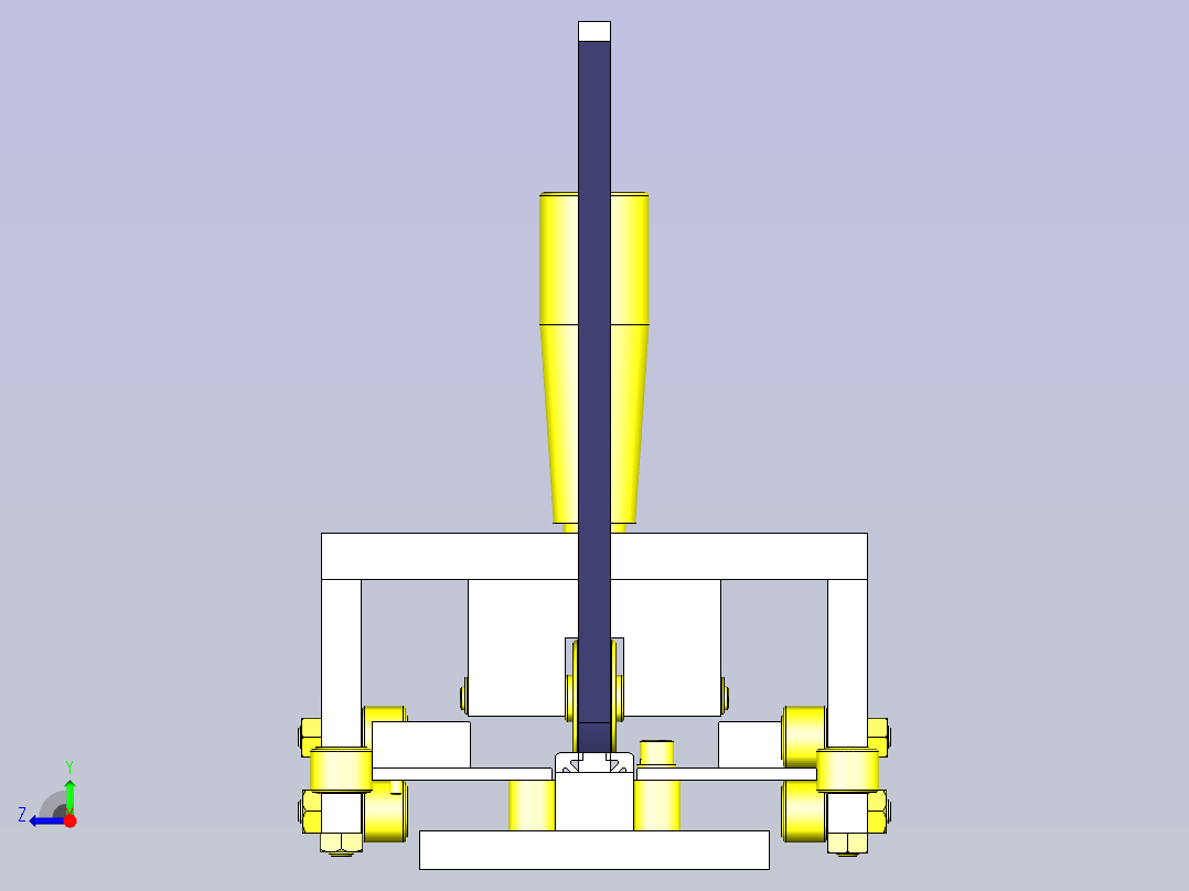 一款长尺寸滑动机构3D图纸右视图