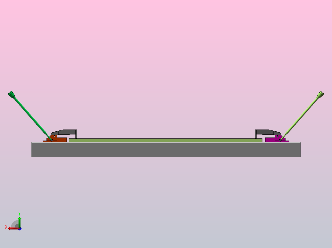 一种双面夹持工装后视图