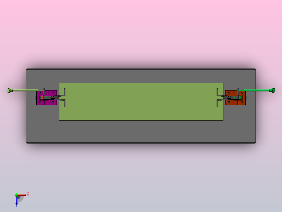 一种双面夹持工装俯视图