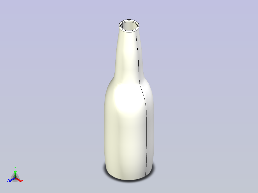 啤酒瓶正等轴测图