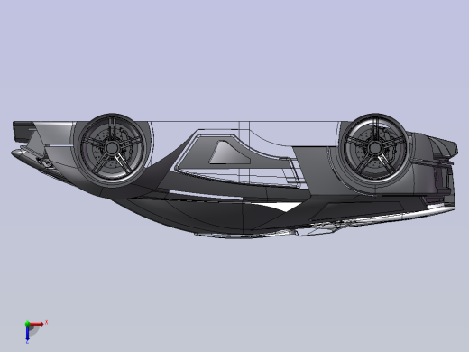 跑车外壳造型3D图纸 STP IGS格式俯视缩略图