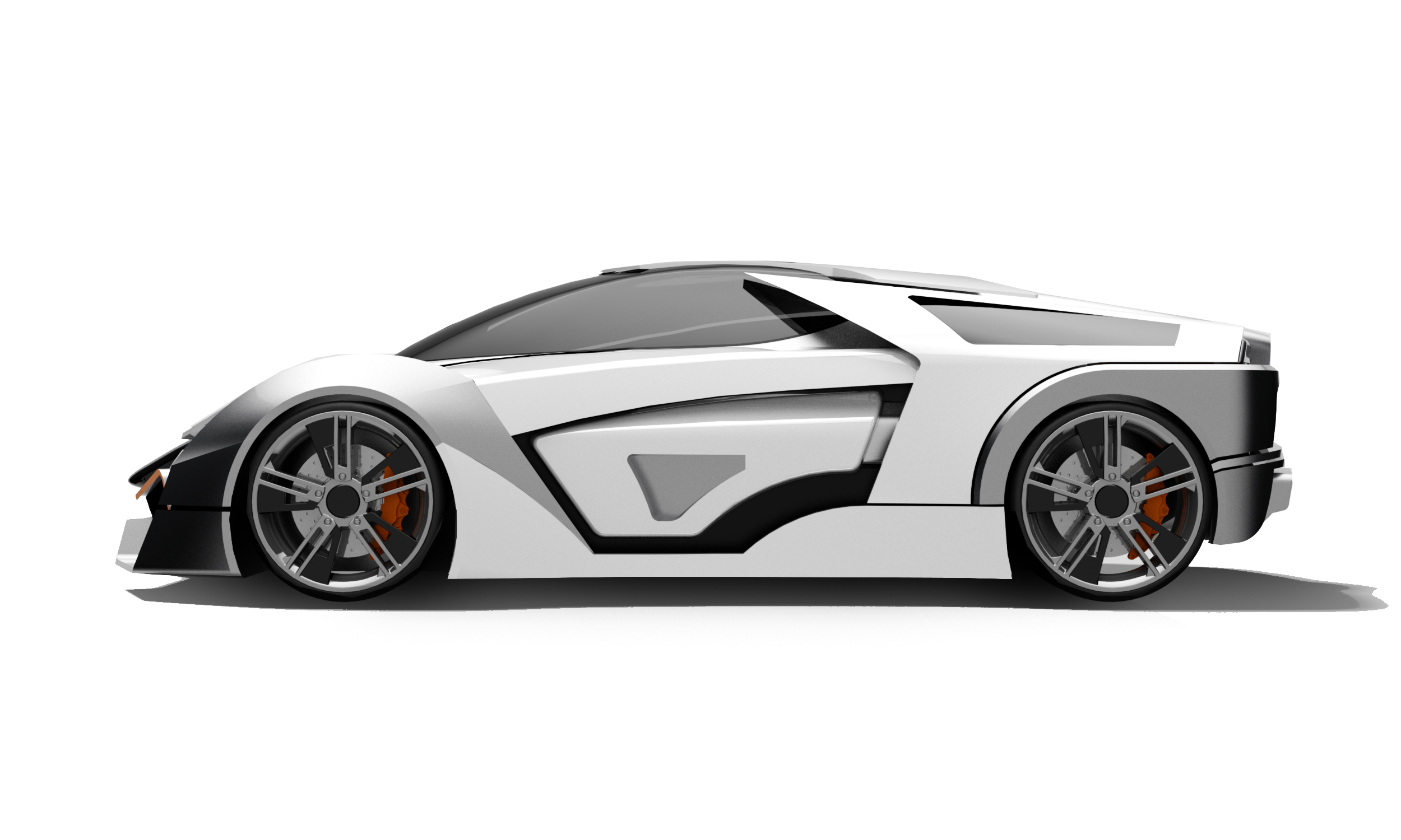 跑车外壳造型3D图纸 STP IGS格式