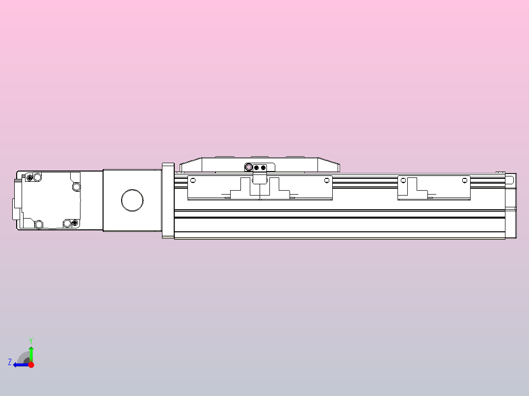机器人皮带驱动直线轴TPA-GCB-50-P42-L100-QL-M10-N3右视图