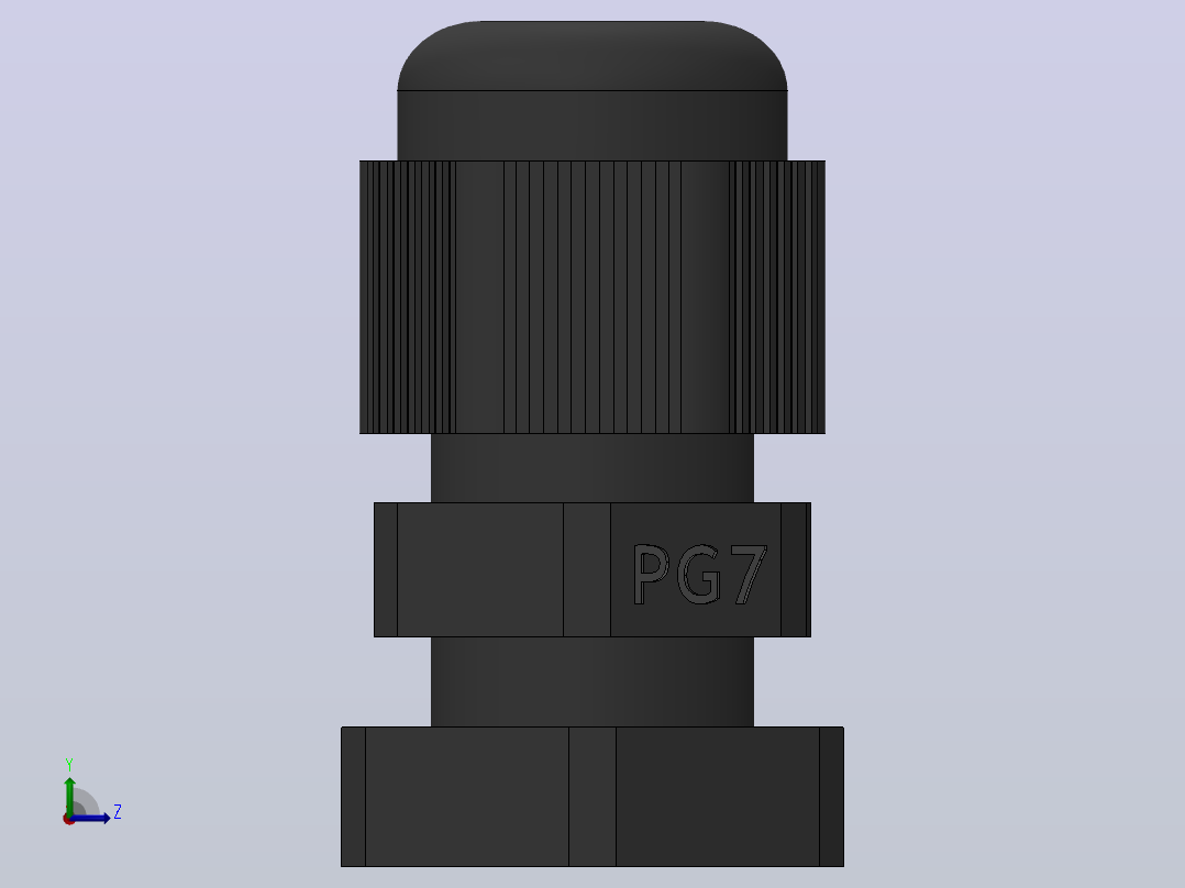电缆密封套PG7组件尺寸左视图