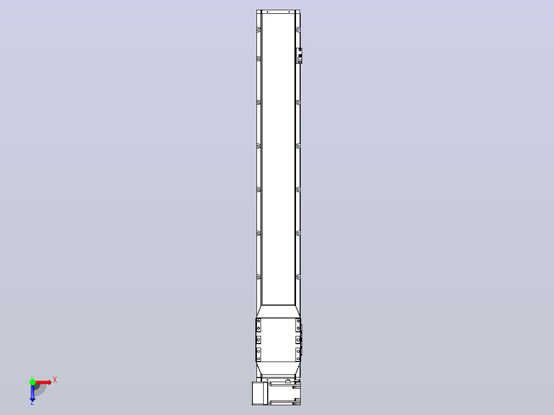 机器人皮带驱动直线轴TPA-GCB-150-P80-L950-LU-M75-N3俯视图