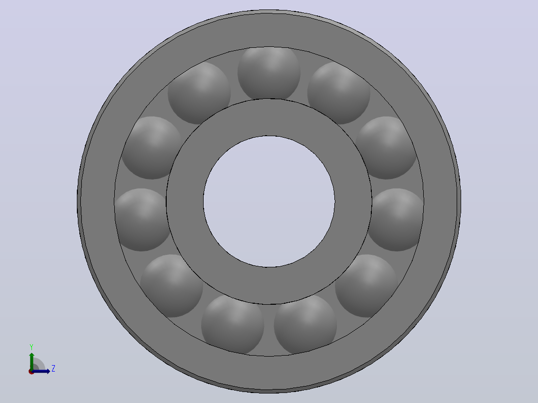 磁电机球轴承_滚动轴承 EN11 右视图