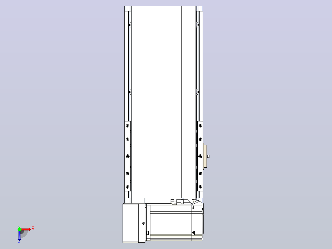 皮带直线轴半封闭可选导轨TPA-HNB-175D-140-L150-LU-C-P75-N3俯视图
