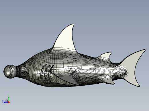海洋生物鱼类HammerHead右视缩略图