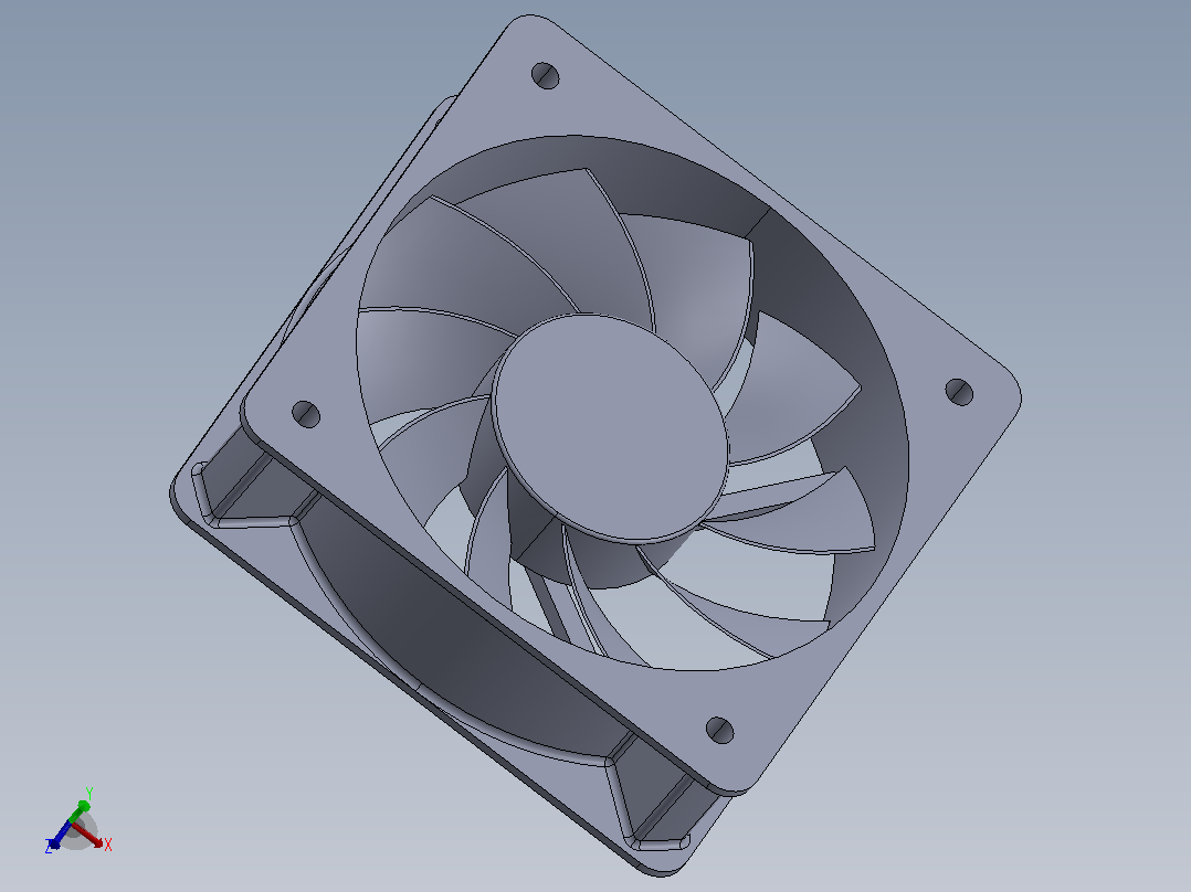 中央处理器冷却风扇主视图