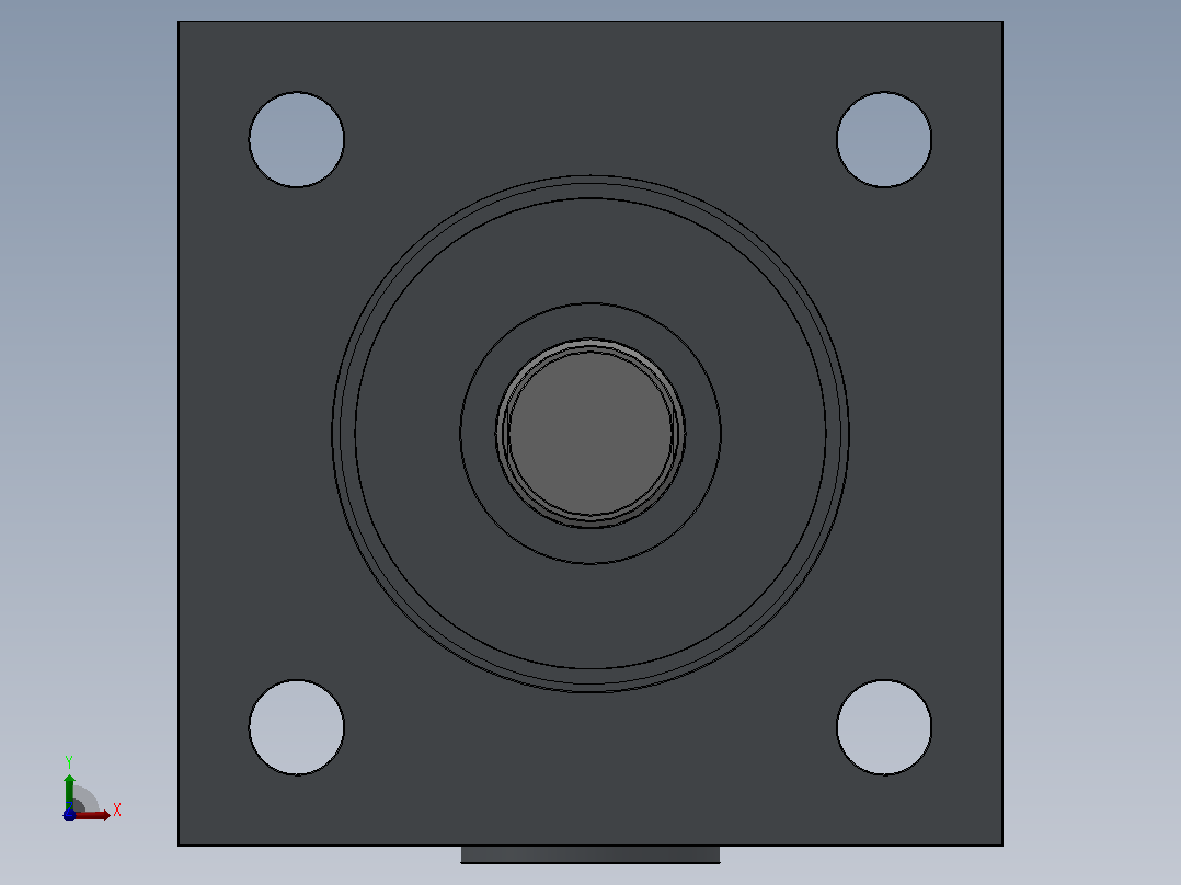 焊接式液压缸（杆端安装）25x16x124 mm前视图