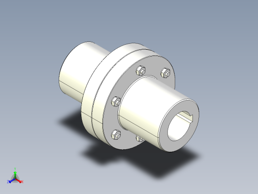 GB╱T 5843-2003[GYS型凸缘联轴器YA35×82／YA38×82]正等轴测缩略图
