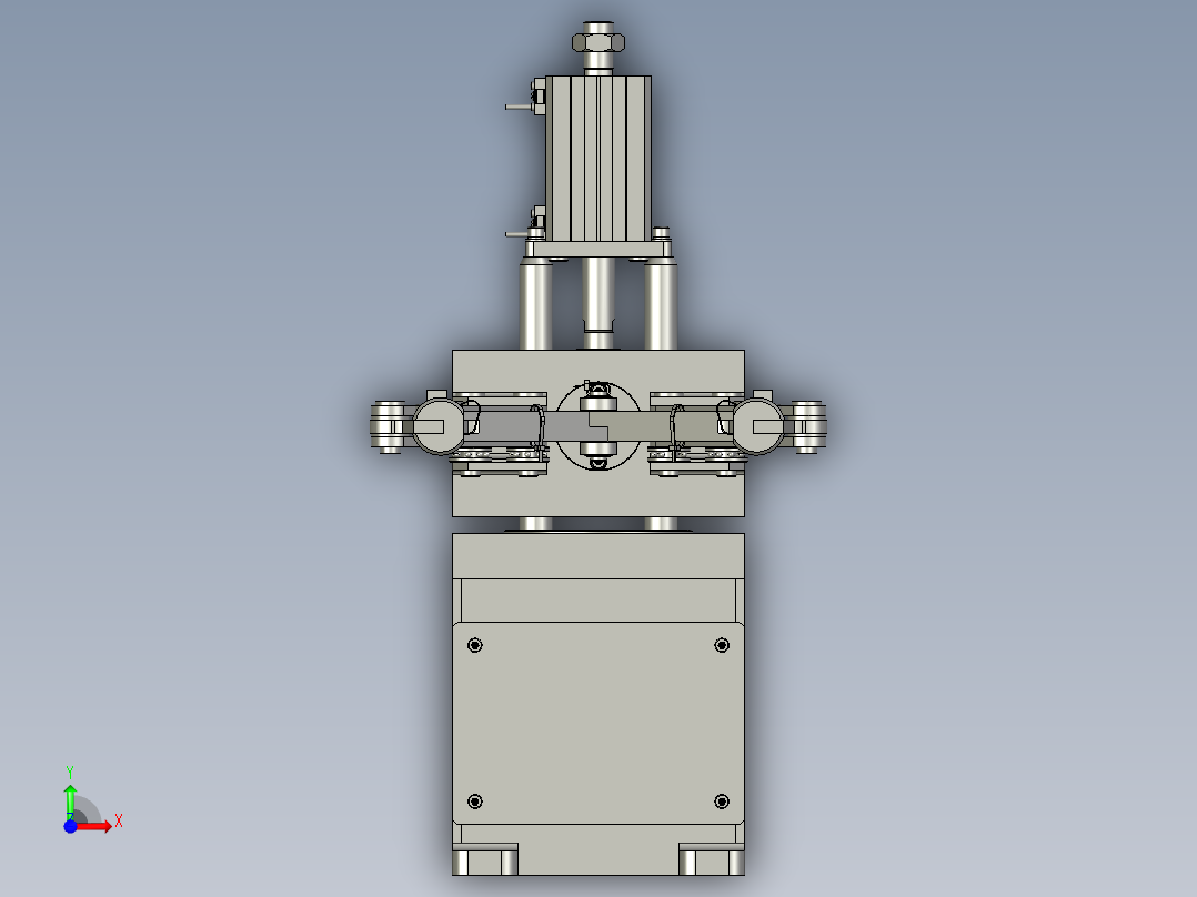 夹持机构3D图纸H483前视图