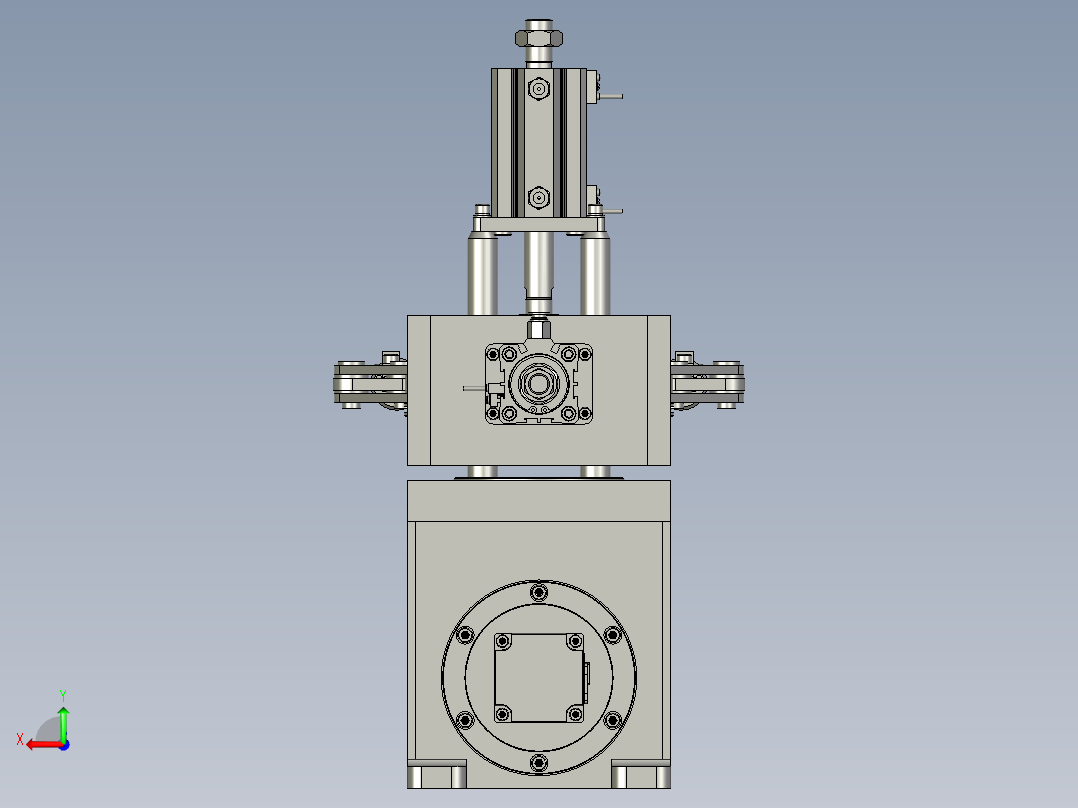 夹持机构3D图纸H483后视图