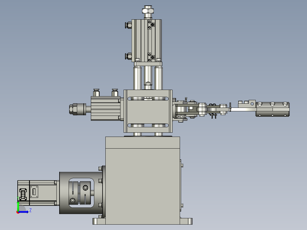 夹持机构3D图纸H483左视图