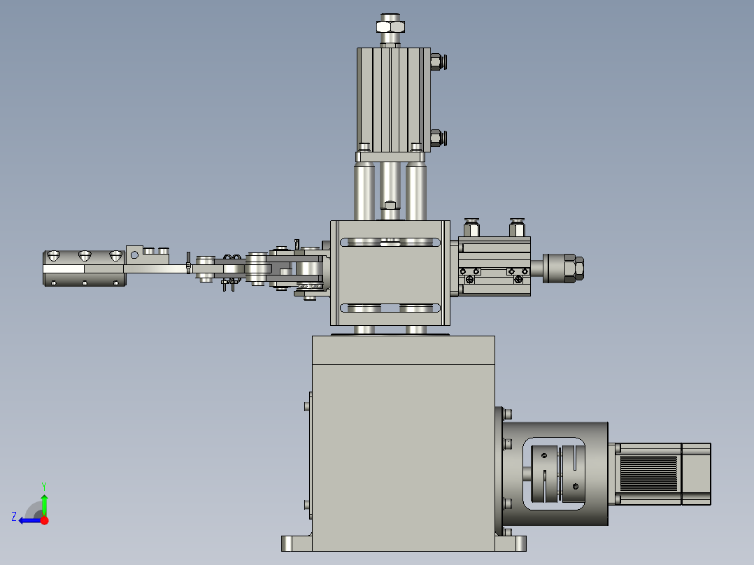 夹持机构3D图纸H483右视图