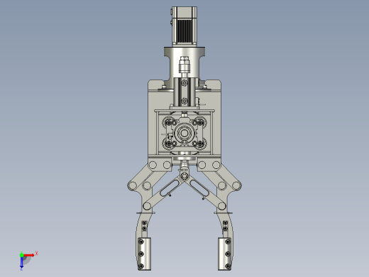 夹持机构3D图纸H483俯视缩略图