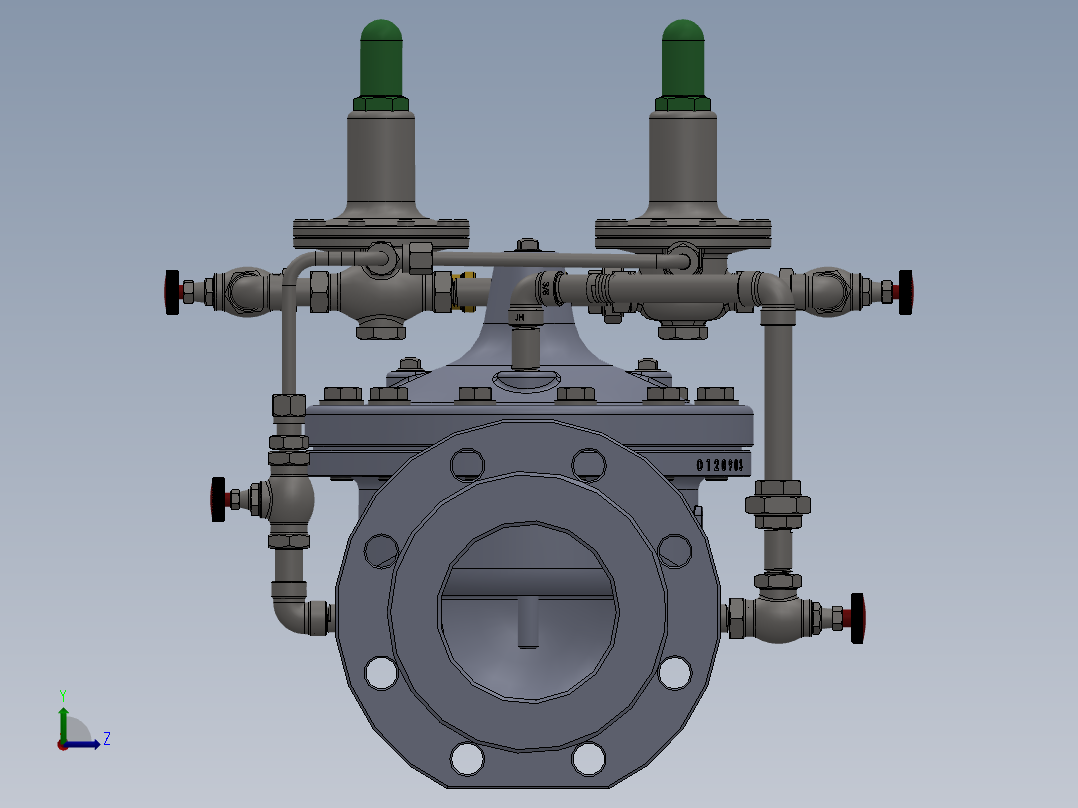 水力控制阀-水锤预防阀左视图