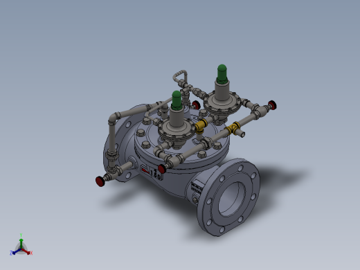 水力控制阀-水锤预防阀正等轴测缩略图