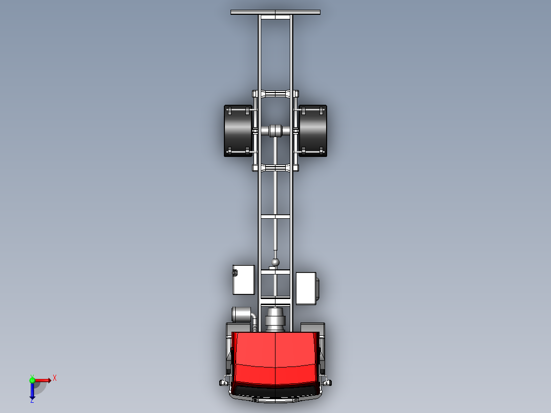 solidworks2010货运卡车底盘俯视图