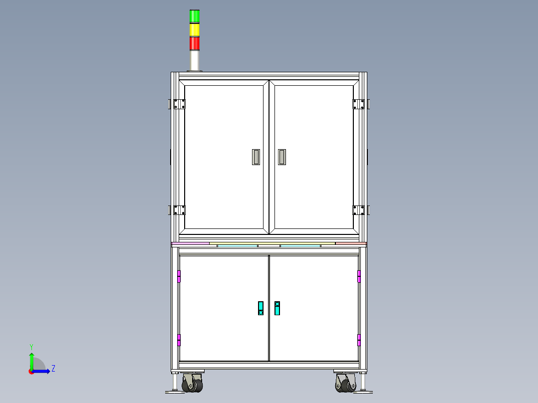 A7_双工位手机外壳抛光机左视图