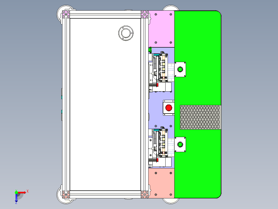 A7_双工位手机外壳抛光机俯视图