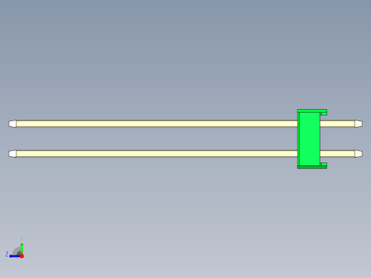 彩色公头100mil（2.54mm）系列-DS1021_green_2x11p_100mil_Type43_rev1.0右视缩略图