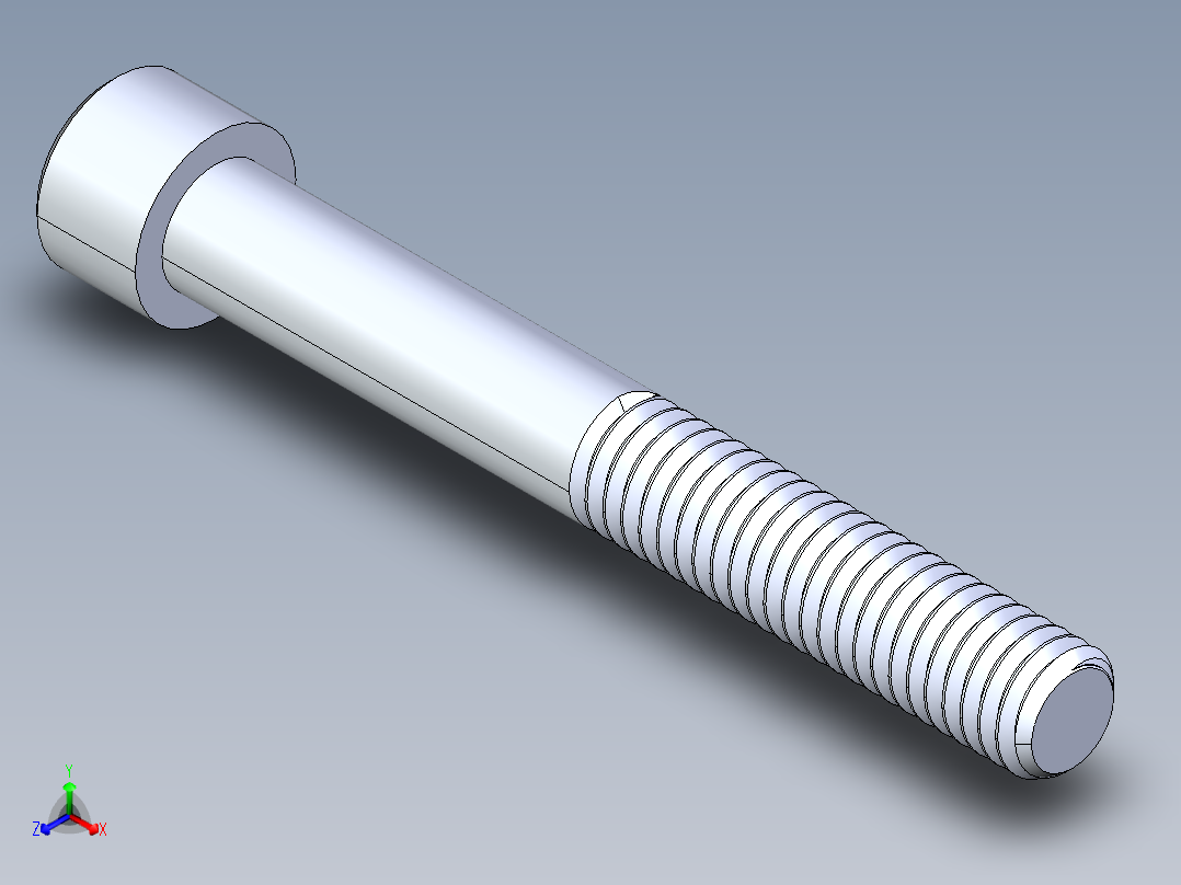 粗螺纹 SHCS 螺钉-SHCS 9.525.x16x3.STEP