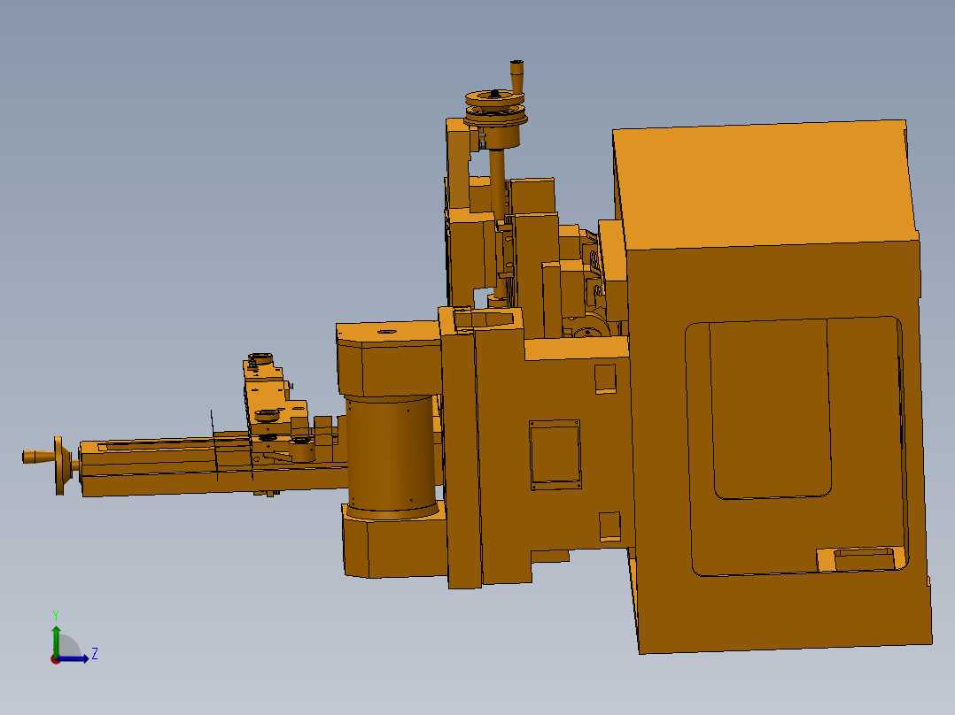 快走丝电火花线切割机床(毕设ug8+cad+说明书）左视图