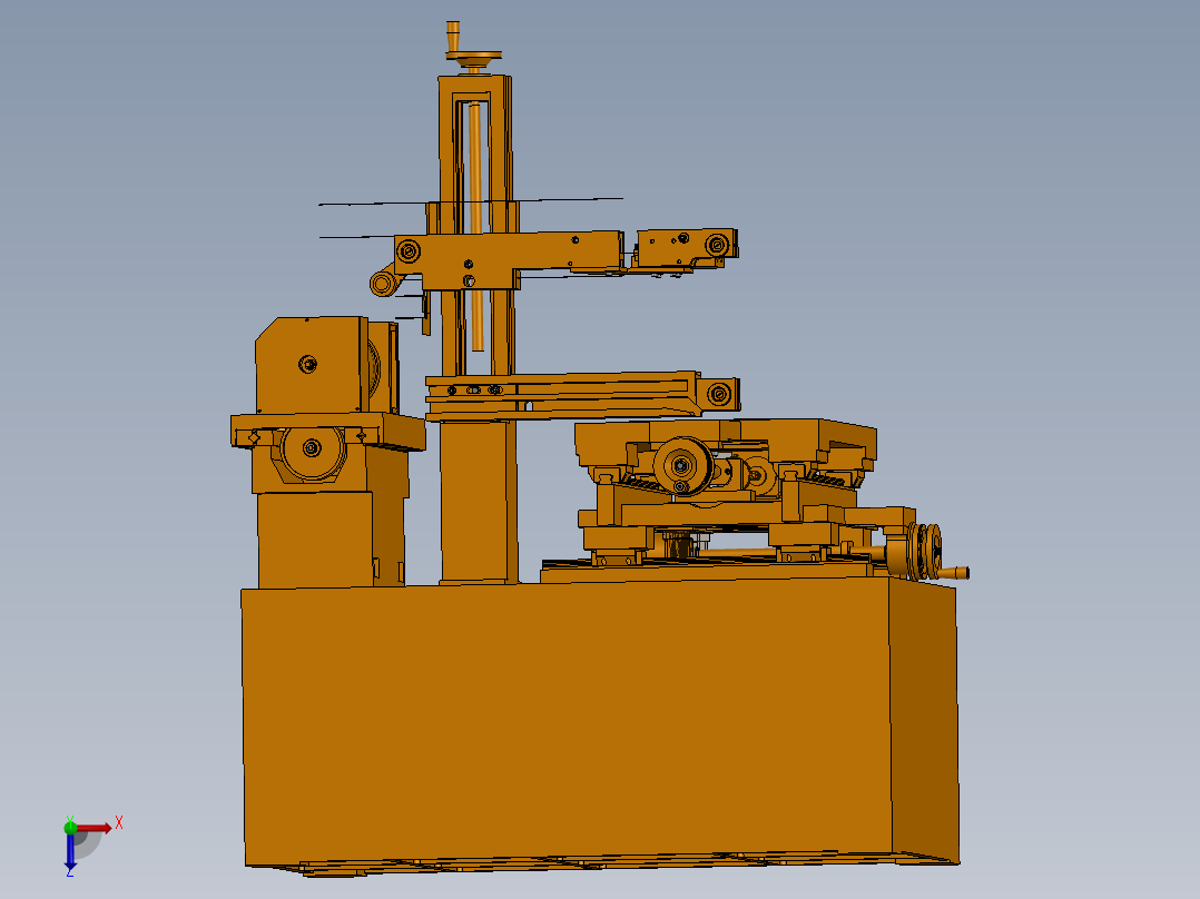 快走丝电火花线切割机床(毕设ug8+cad+说明书）俯视图